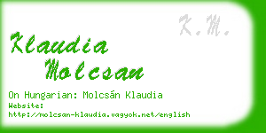 klaudia molcsan business card